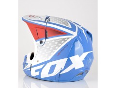 Мотошлем кроссовый FOX V4 REED OUTDOOR REPLICA helmet бело-красно-синий
