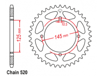 Звезда задняя Sunstar 1-3538-40