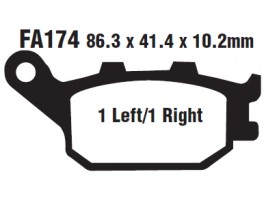 Гальмівні напівсинтетичні колодки EBC FA174V