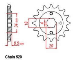 Зірка передня Sunstar 30714