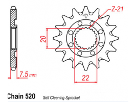 Звезда передняя для HONDA CRE/CRF 250 Sunstar