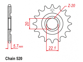 Зірка передня Sunstar 38813