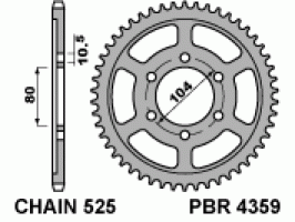 Зірка задня для Kawasaki ZX-10R (04-11)