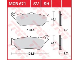 Колодки гальмівні TRW LUCAS MCB671SV