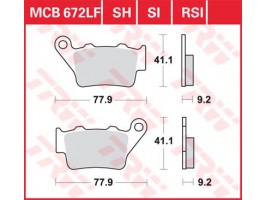 Колодки гальмівні TRW LUCAS MCB672SI