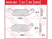 Гальмівні колодки TRW MCB681