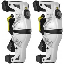 Ортопедические шарнирные мотонаколенники Mobius X8 WHITE/ACID YELLOW 