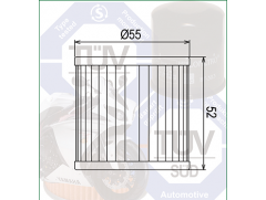 Фильтр масляный Filtrex OIF009 Kawasaki.