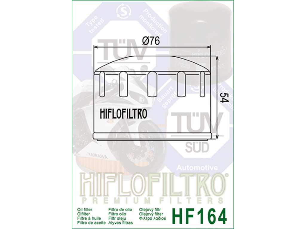 Купить Фильтр масляный HIFLO HF164   Киев Одесса Харьков Днепропетровск Херсон Николаев Запорожье Львов Ивано-Франковск Ужгород Полтава Чернигов Тернополь Житомир