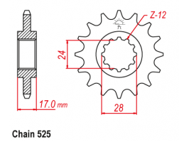 Звезда передняя на Honda CB600F CBF600 CBR600F Sunstar (Япония) 