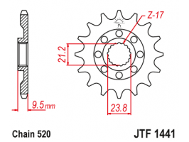 Звезда передняя на Suzuki RM-Z 450 (05-07)