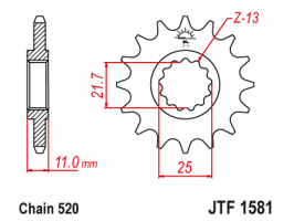 Зірка передня Yamaha FZ6/Fazer/YZF-R6