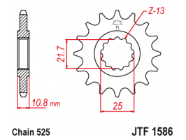 Звезда передняя на Yamaha YZF-R6 (06-16)