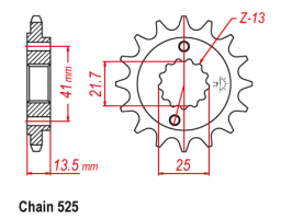 Звезда передняя на Honda Transalp XL400V/600V/650V/700V Sunstar (Япония)