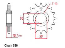 Звезда передняя на Honda CBR1000RR Sunstar 52216