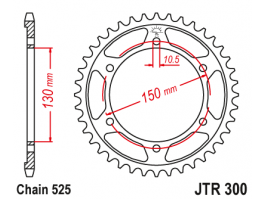 Зірка задня JT JTR300.46