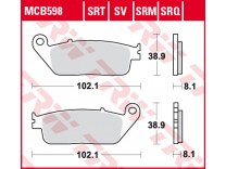 Гальмівні колодки TRW MCB598SV