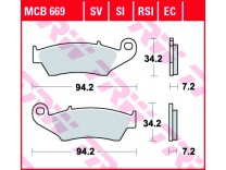 Тормозные колодки синтетические LUCAS MCB669SI