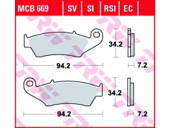 Тормозные колодки синтетические LUCAS MCB669SI