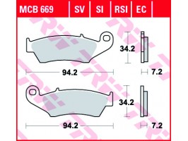 Тормозные колодки синтетические LUCAS MCB669SI