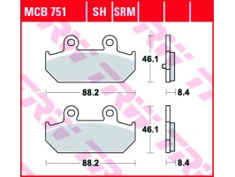 Тормозные колодки синтетические для Suzuki Burgman 400 / 650 (03-15)
