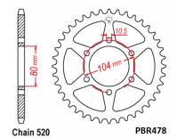 Зірка задня PBR478.43