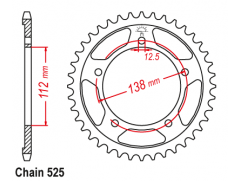 Звезда задняя Sunstar 1-4483-42