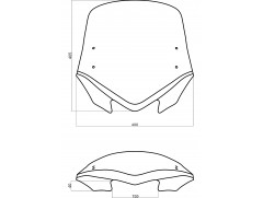 Стекло ветровое MRA V-Flow для Naked-байков прозрачное