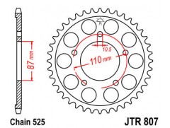Зірка задня JTR807-47