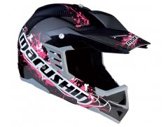 Мотошлем кроссовый MARUSHIN RS-MX ET Carbon Race черно-розовый p.S