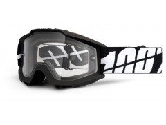Мото очки 100% ACCURI Moto Goggle Black Enduro- прозрачная линза