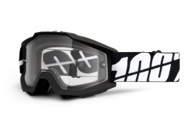 Мото очки 100% ACCURI Moto Goggle Black Enduro- прозрачная линза