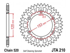 Звезда задняя JTA 210.51