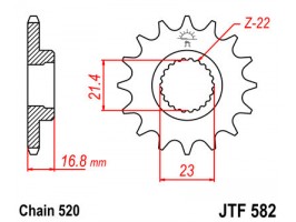 Звезда передняя JTF 582.16