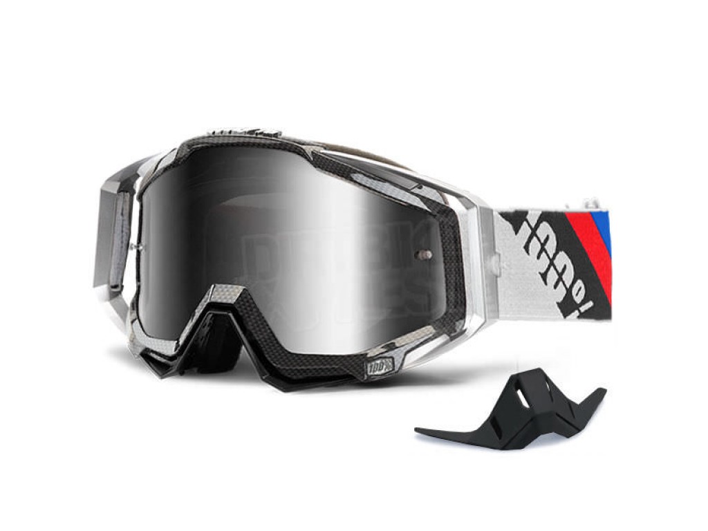 Купить Мотоочки 100 RACECRAFT Goggle Slant Carbon  Mirror Silver Lens   Киев Одесса Харьков Днепропетровск Херсон Николаев Запорожье Львов Ивано-Франковск Ужгород Полтава Чернигов Тернополь Житомир