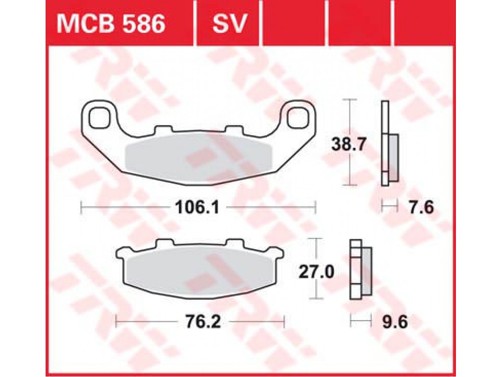 Купити Гальмівні колодки TRW LUCAS MCB586 Kawasaki EX250, GPZ500 Київ Одеса Харків Дніпропетровськ Херсон Миколаїв Запоріжжя Львів Івано-Франківськ Ужгород Полтава Чернігів Тернопіль Житомир