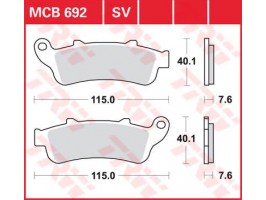 Колодки гальмівні TRW LUCAS MCB692 Honda VFR / Gold Wing / Blackbird