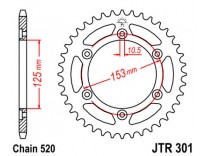 Звезда задняя JTR301.45 HONDA XR650L