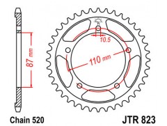 Зірка задня JTR823.39