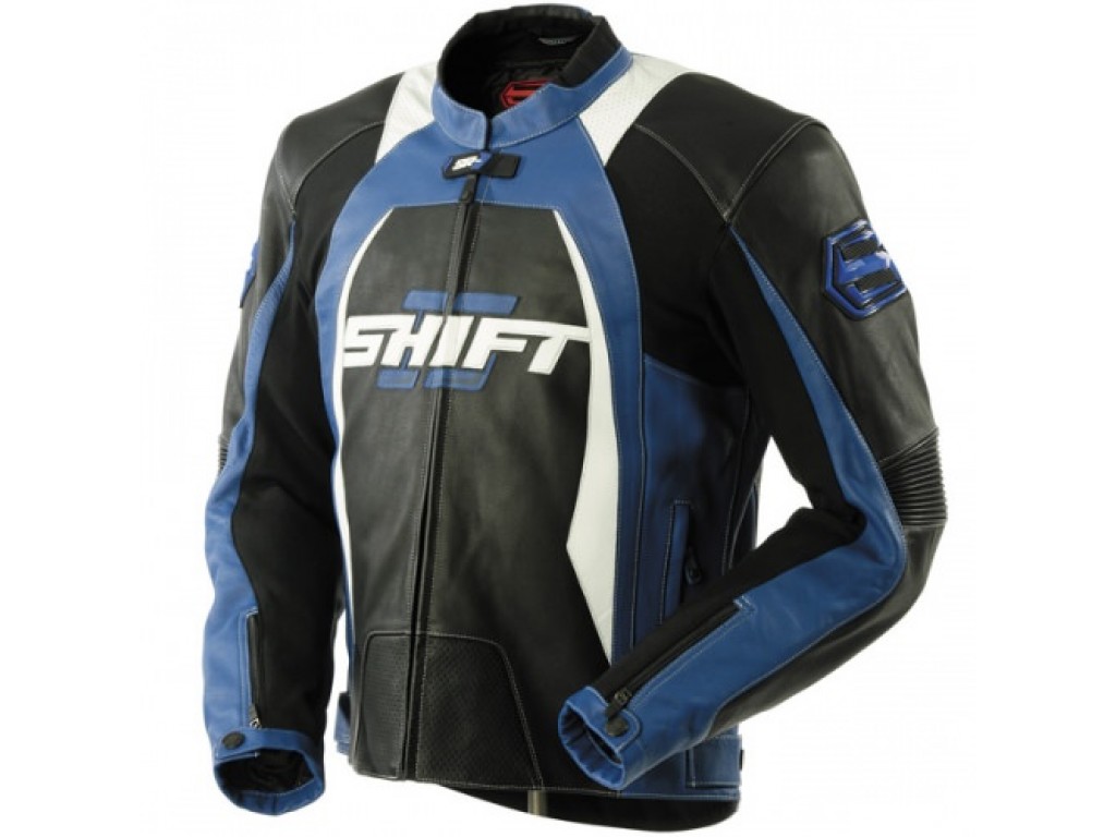 Придбати Мотокуртка SHIFT SR-1 Leather Jacket Black/Blue Shift Київ Одеса Харків Дніпропетровськ Херсон Миколаїв Запоріжжя Львів Івано-Франківськ Ужгород Полтава Чернігів Тернопіль Житомир