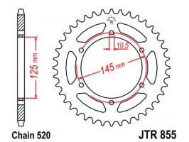 Звезда задняя JTR855-46