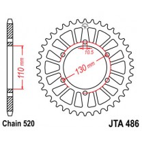 Звезда задняя легкосплавная JTA 486.47