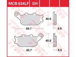 Колодки гальмівні TRW LUCAS MCB634