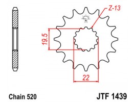 Зірка передня JT JTF1439.13