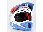 Купить Мотошлем кроссовый FOX V4 REED OUTDOOR REPLICA helmet бело-красно-синий   Киев Одесса Харьков Днепропетровск Херсон Николаев Запорожье Львов Ивано-Франковск Ужгород Полтава Чернигов Тернополь Житомир