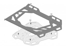 Площадка под мотосумку на ADVENTURE-RACK. 45x30 cm. алюминиевая