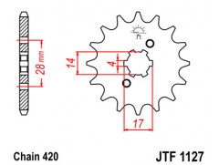 Звезда передняя JTF1127-14