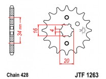 Звезда передняя Yamaha YBR125 (05-06)