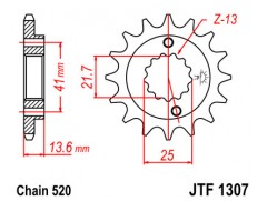 Зірка передня для Kawasaki ZX-6R (03-06)