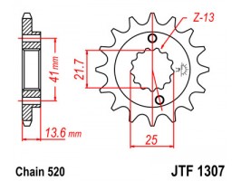 Звезда передняя для Kawasaki ZX-6R (03-06)